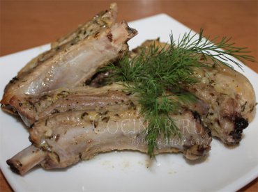 Свиные ребрышки запеченные в цитрусово-медовом маринаде